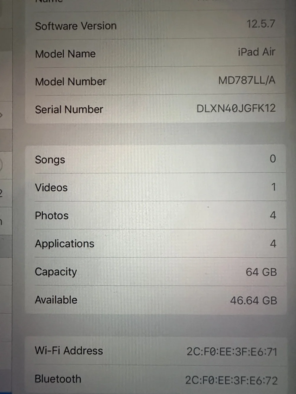 64 GB Apple iPad Air